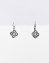 Aros Colgantes Cortos Strass Aros De Flores - Cristal