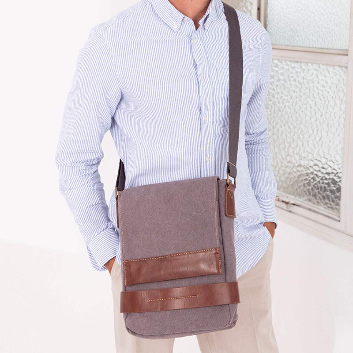 MATERA -MORRAL FUJI CANVAS - GRIS 