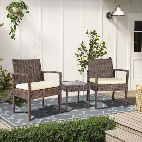 JUEGO DE JARDIN RATTAN Y ACERO ETM-1700 JUEGO DE JARDIN RATTAN Y ACERO ETM-1700