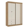 ROPERO 3 PUERTAS 2 CAJONES ASPEN - CAPUCCINO/BLANCO ROPERO 3 PUERTAS 2 CAJONES ASPEN - CAPUCCINO/BLANCO