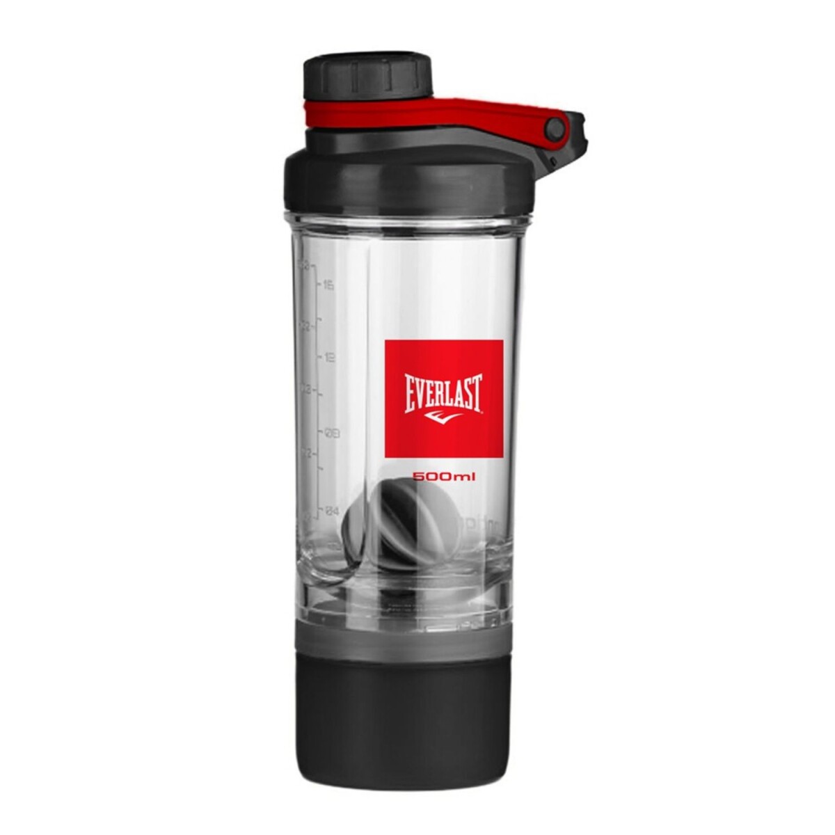 Botella Everlast Shaker 500 ml - Negro/Rojo 
