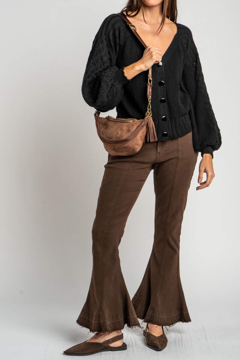 Cardigan Algodón Negro