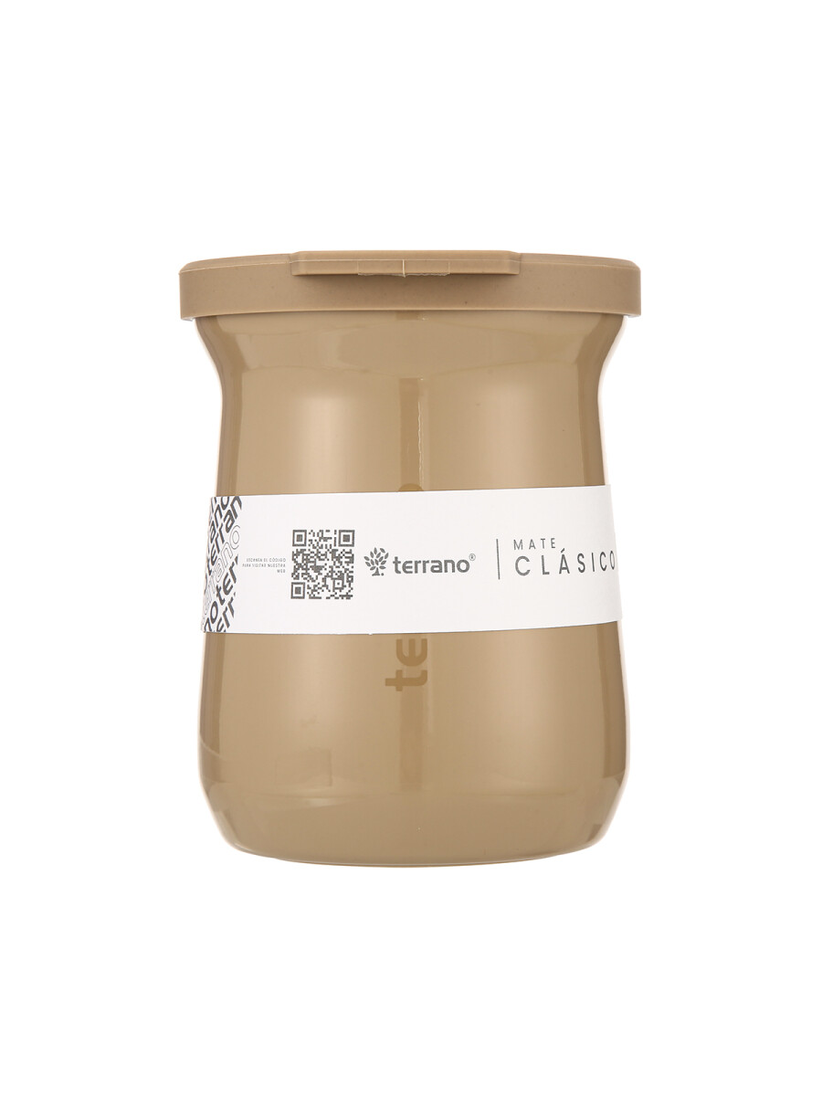 Mate Acero Inox. Camionero Metalizado - Arena 