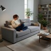 SOFA 3,5 CUERPOS - TELA EASY CLEAN GRIS SOFA 3,5 CUERPOS - TELA EASY CLEAN GRIS