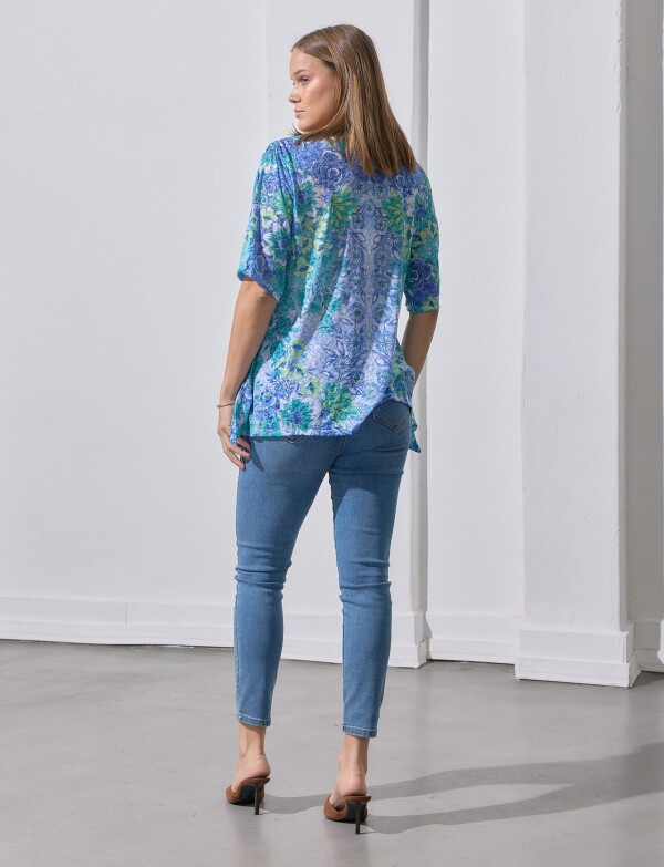 Blusa Brillos AZUL/MULTI