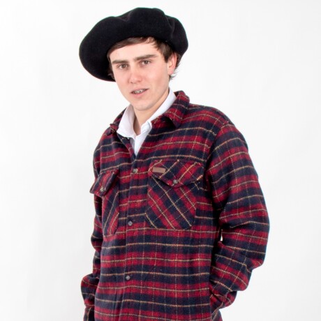 Camisa de Tartán 100% Lana caballero Roja/Azul