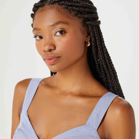 BLUSA SM FEM AZUL CARIBE/CHUMBO/BLANCO