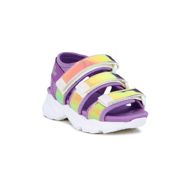 Angus Sandalia Niña 2 Tiras C/ Pulsera Y Velcro Violeta