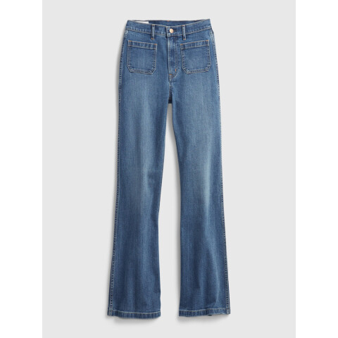 70S FLARE HR MED HERON PATCH POCKET MEDIUM INDIGO 8