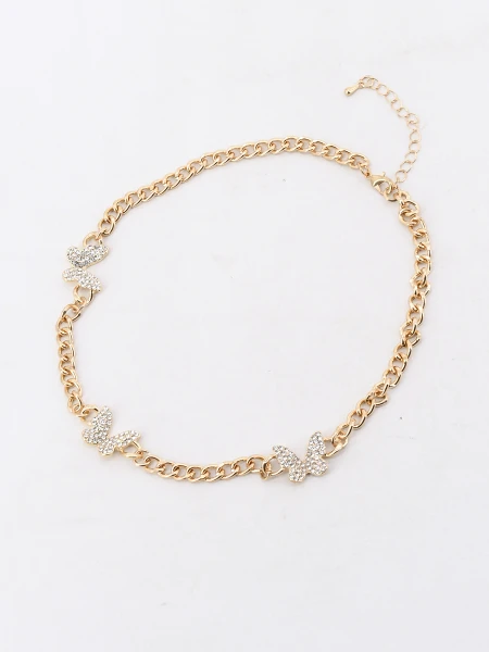COLLAR MARIPOSAS DORADO