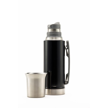 Termo Comet Tapa Mate Barcelona 1lt Negro Metal