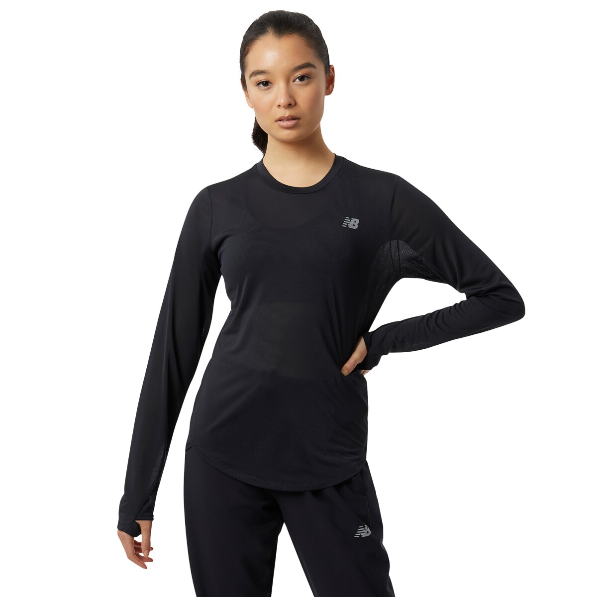 Remera New Balance de dama - WT23225BK - BLACK 