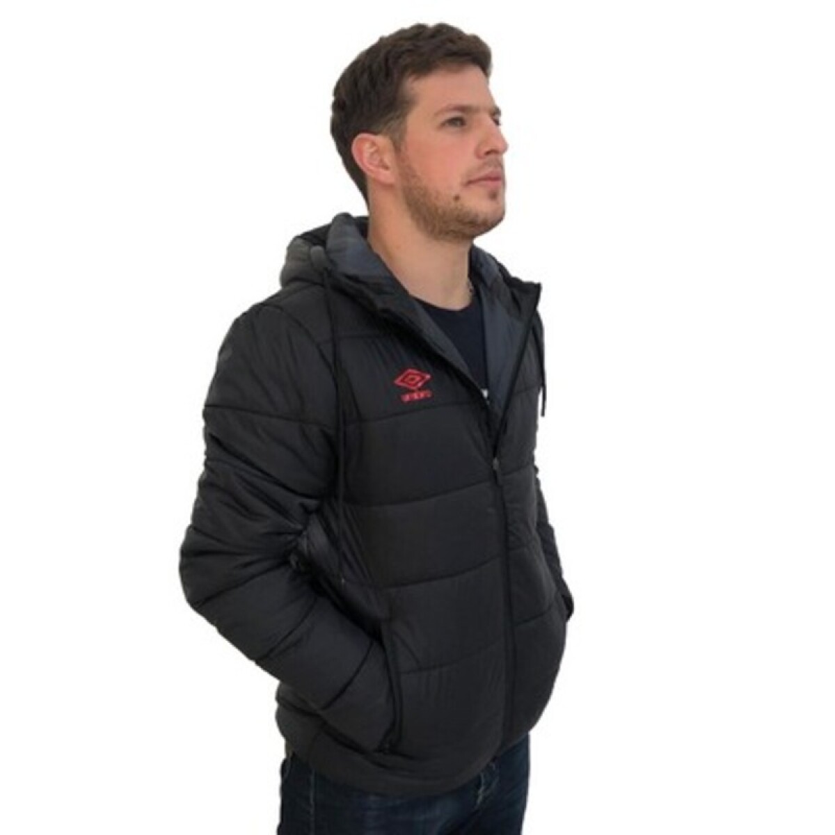 Campera Umbro Padded Hombre - UW2243H0 - Negro-melange 