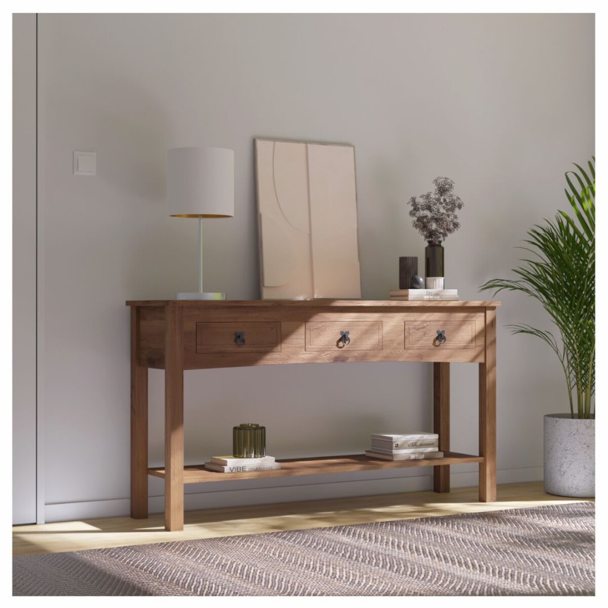 Aparador 3 Cajones Madera Maciza - Linea Mexicana 