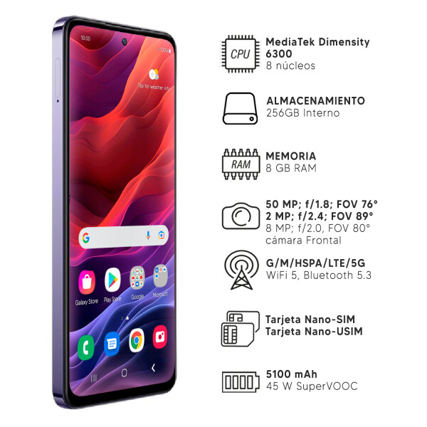 Oppo A80 8/256 Gb 5g CEL OPPO A80 8/256 5G VIOLETA