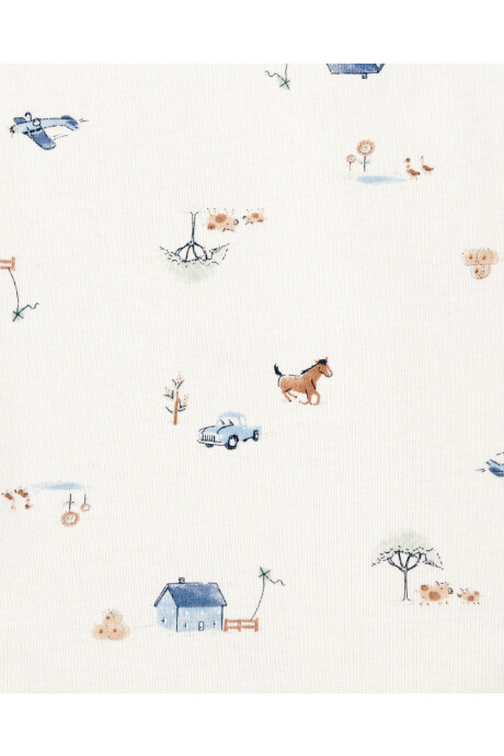 Set dos piezas, enterito de algodón térmico y remera manga larga Set dos piezas, enterito de algodón térmico y remera manga larga