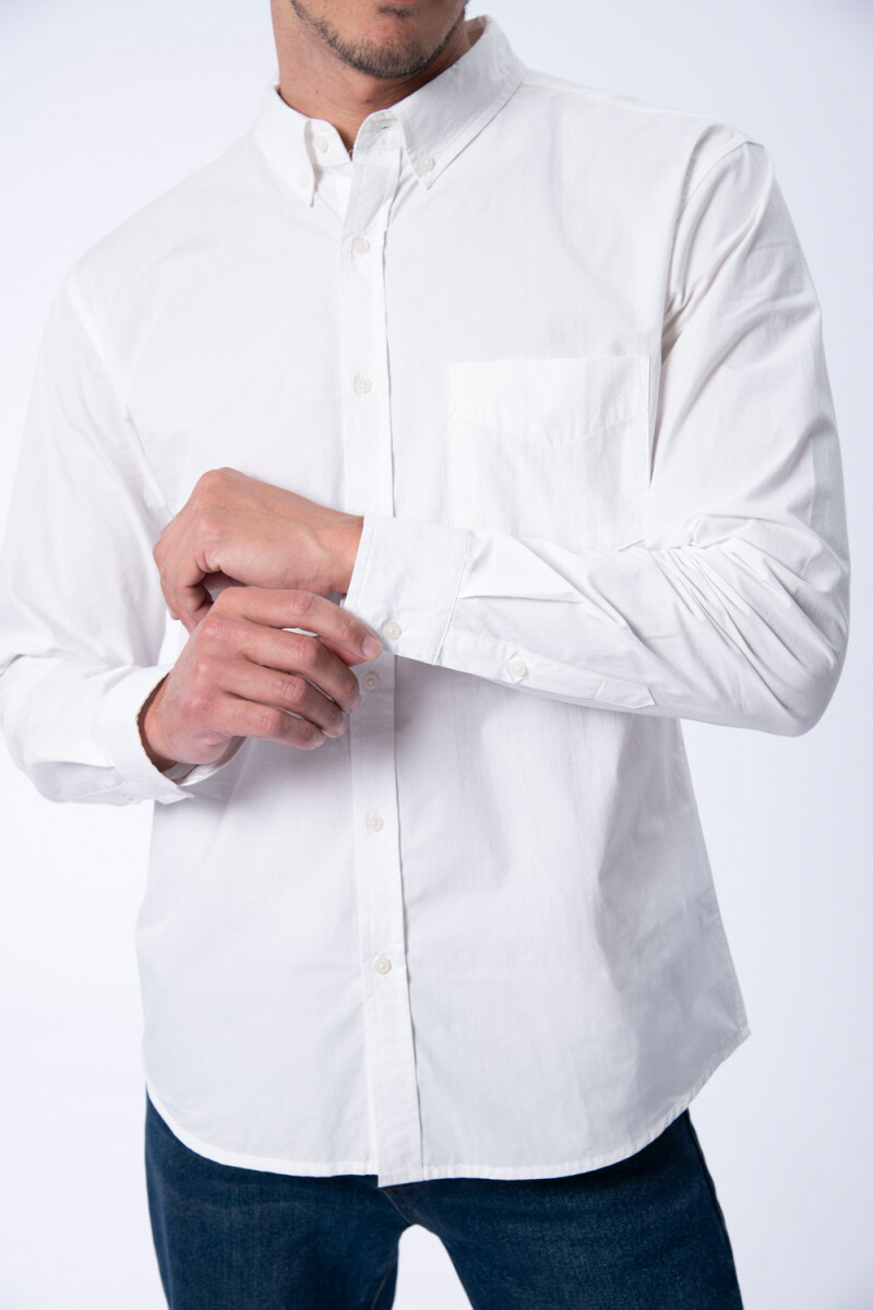 Camisa manga larga formal Blanca
