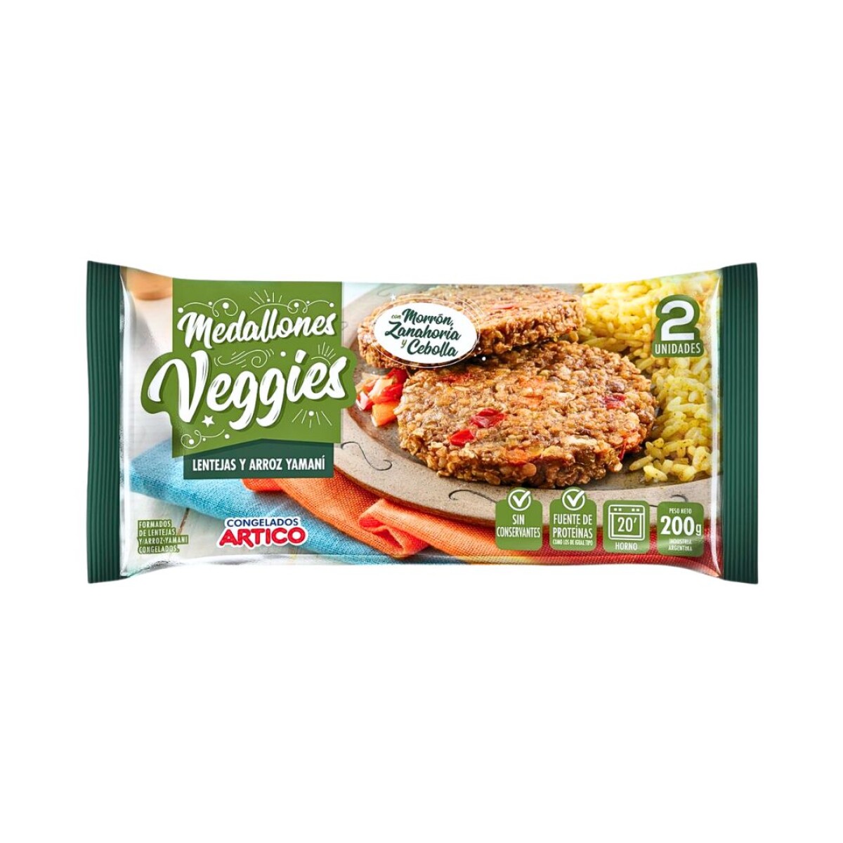 Medallones Lentejas y Arroz Ártico - 2 ud. 200 g 