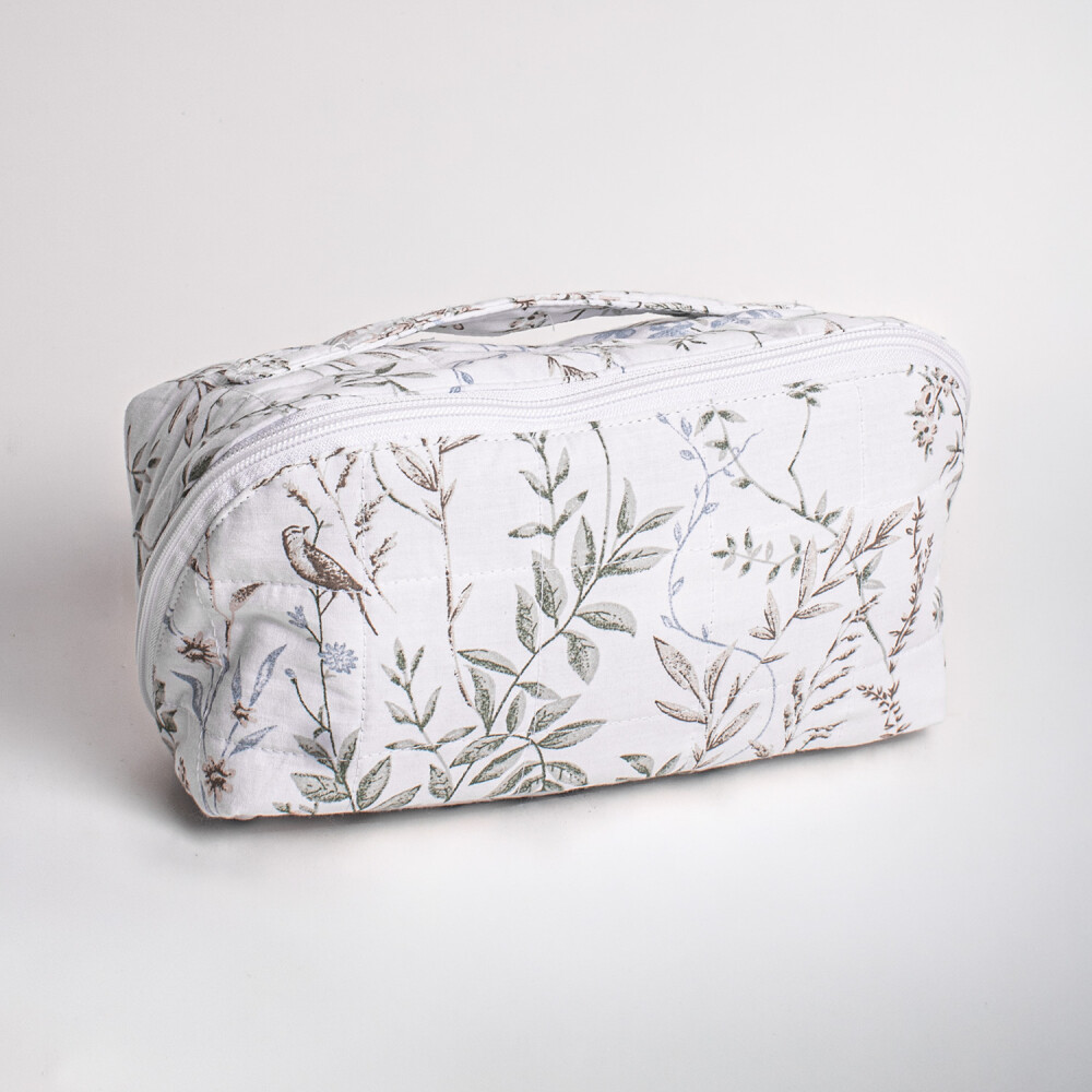 Necessaire Fiore Col. Bea Floral Aves Rosa