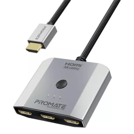 Adaptador HDMI 4K PROMATE Mediaswitch-H3 3 EN 1 60Hz - Plata Adaptador HDMI 4K PROMATE Mediaswitch-H3 3 EN 1 60Hz - Plata