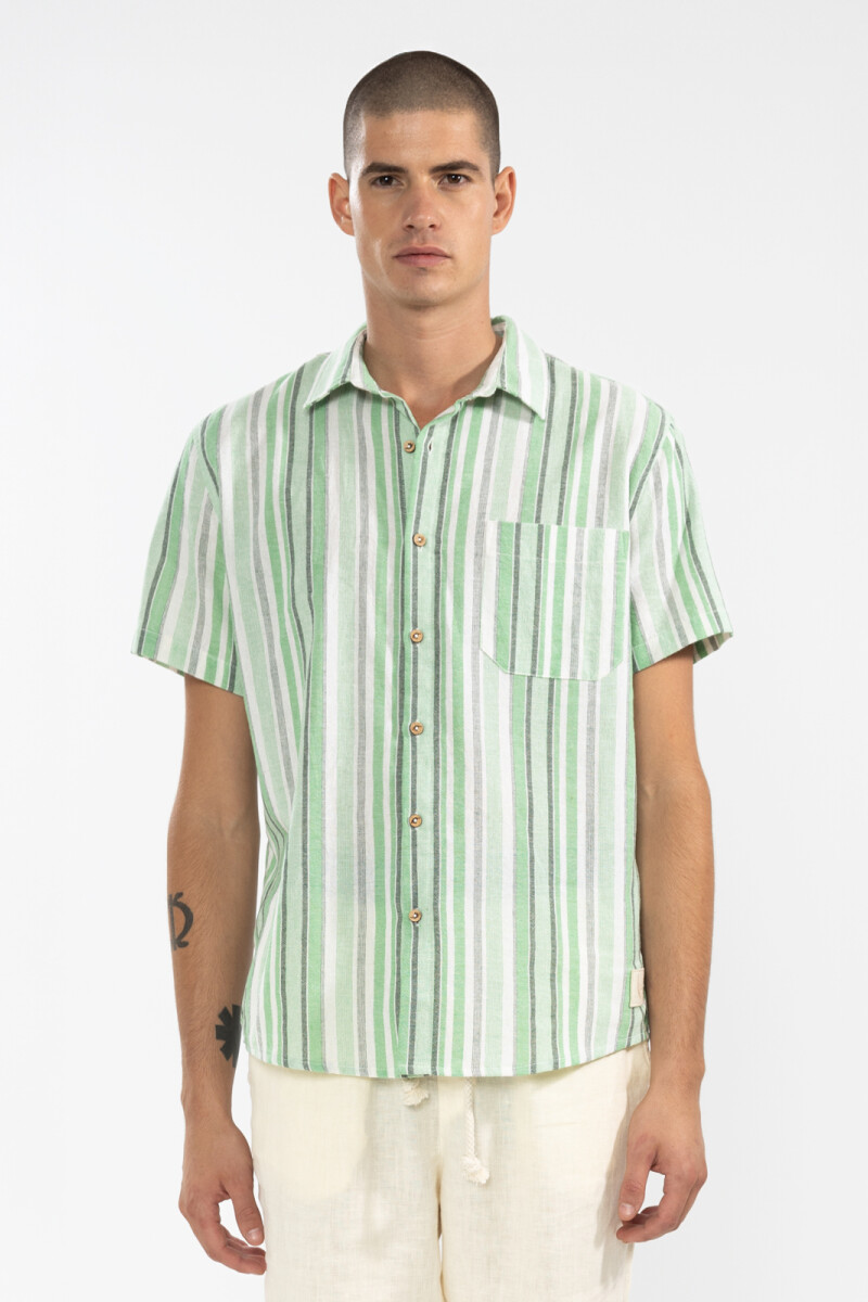 FEDE SHORT SLEEVE SHIRT STRIPE Green