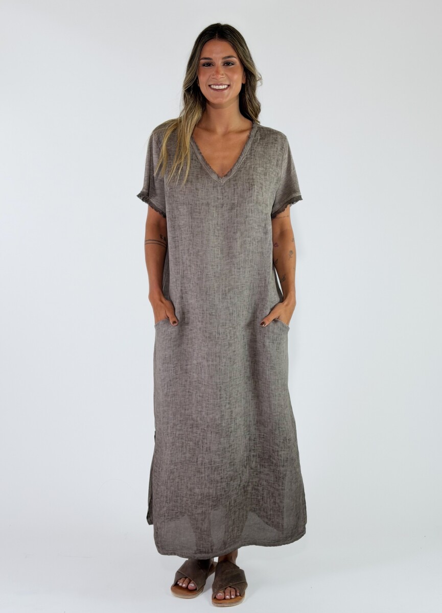 VESTIDO CAICOS - MARRON 