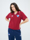 REMERA POLO BLOOM Nacional Mujer Beige, ordeaux