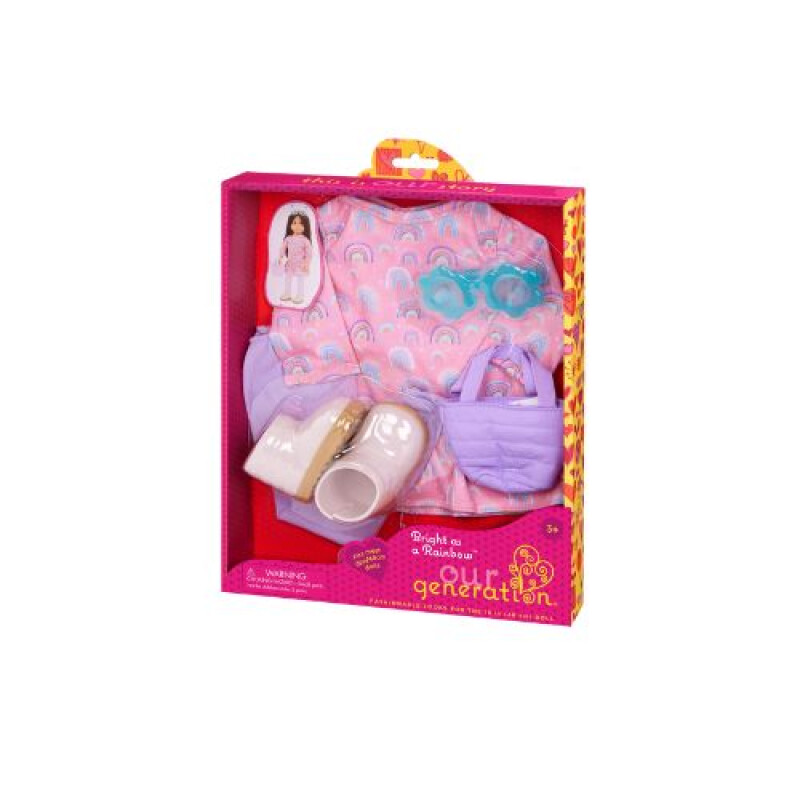 SET ROPA - VESTIDO ESTAMPADO ARCO IRIS Set Ropa - Vestido Estampado Arco Iris
