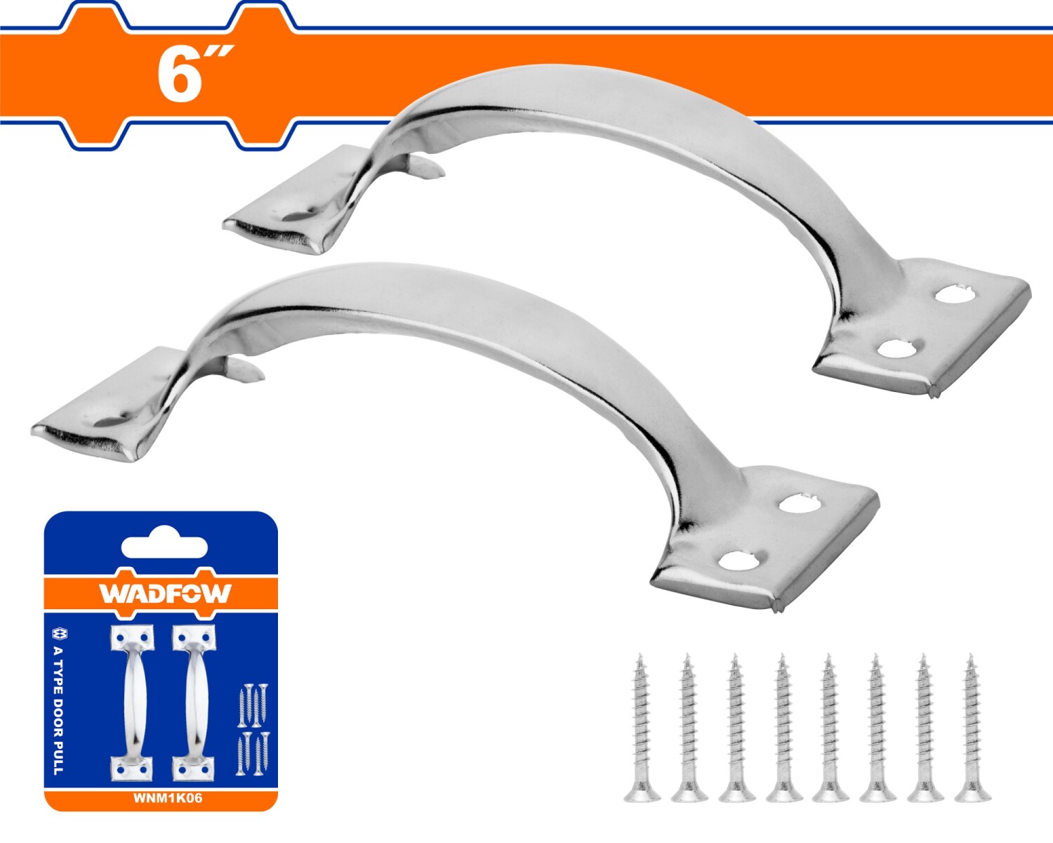 PAR MANIJAS CROMADAS 6 PULG WADFOW WNM1K06 