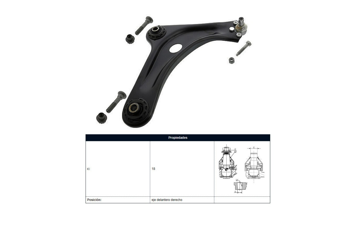 Parilla De Susp Del Citroen C3/C3 Aircross/C3 Picasso 02-28 Der Parilla De Susp Del Citroen C3/C3 Aircross/C3 Picasso 02-28 Der