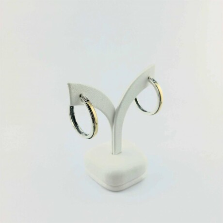 Aros de plata 925 con double de oro 18k. Aros de plata 925 con double de oro 18k.