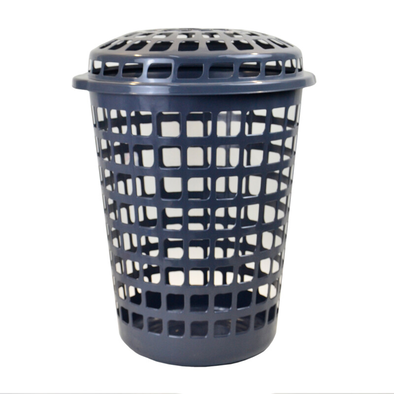 Cesto redondo para ropa con tapa 60 lts GRIS