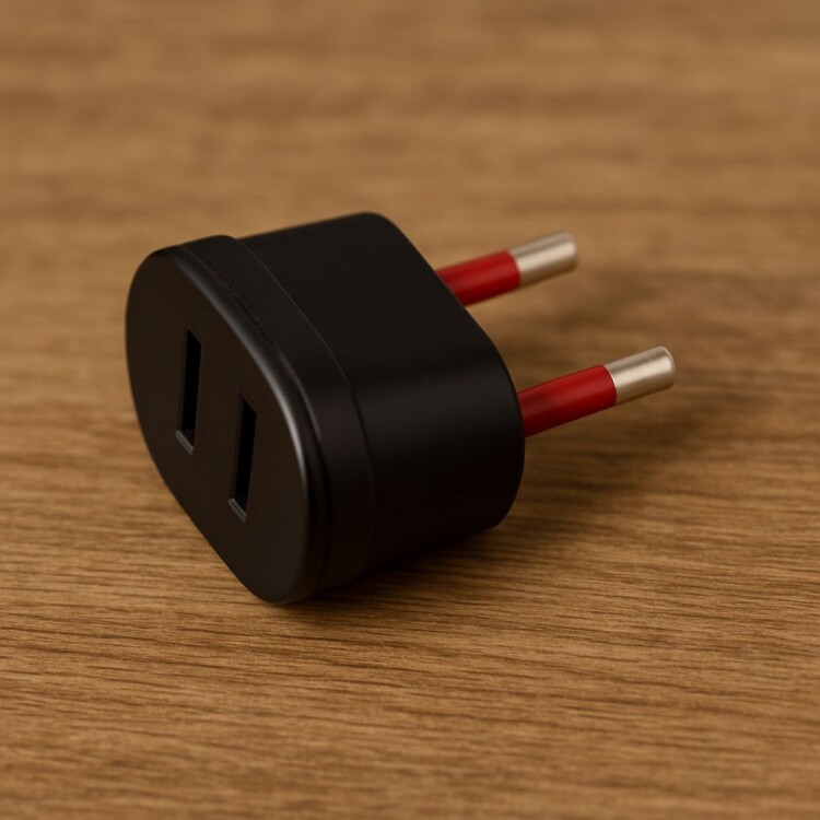 Adaptador Para Ficha Americana Negro Adaptador Para Ficha Americana Negro