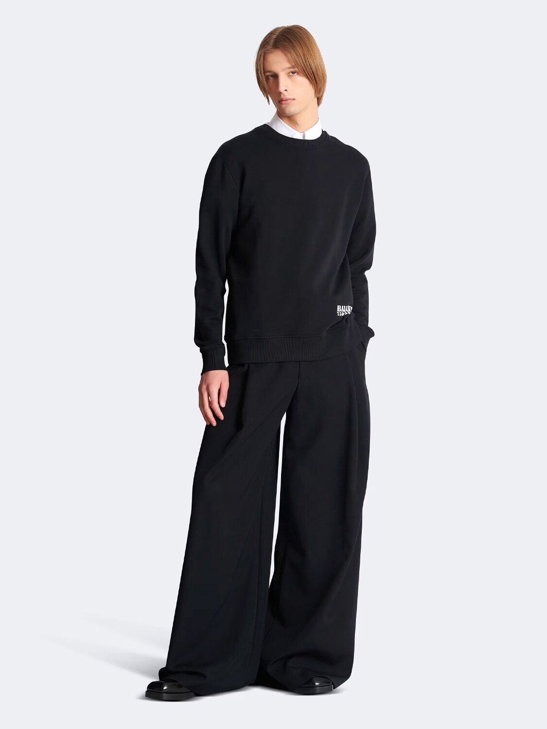 BALMAIN - SWEATSHIRT PEQUEÑA ESTAMPA Negro