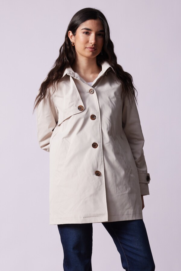 Gabardina Impermeable BEIGE CLARO