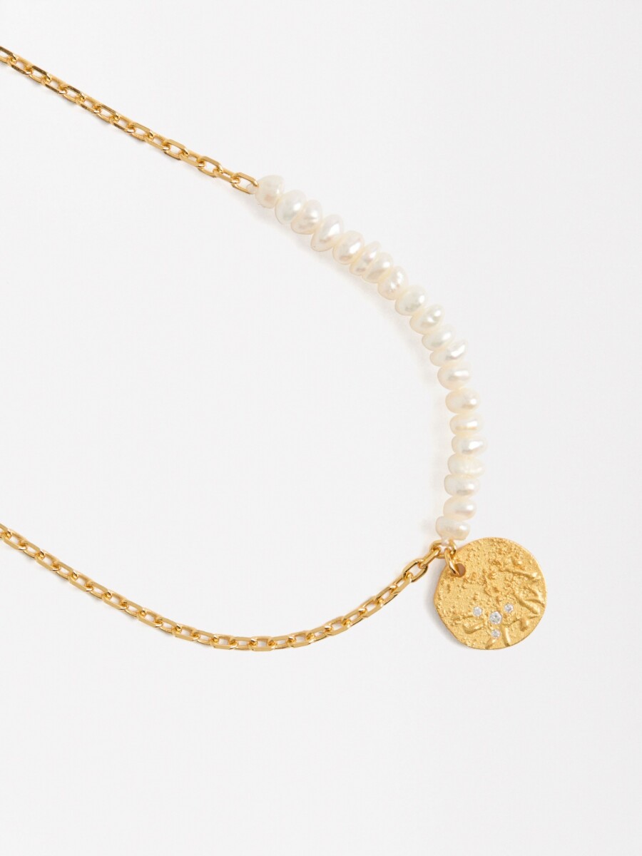 Pulsera Con Perlas De Agua Dulce - Plata De Ley 925 dorado