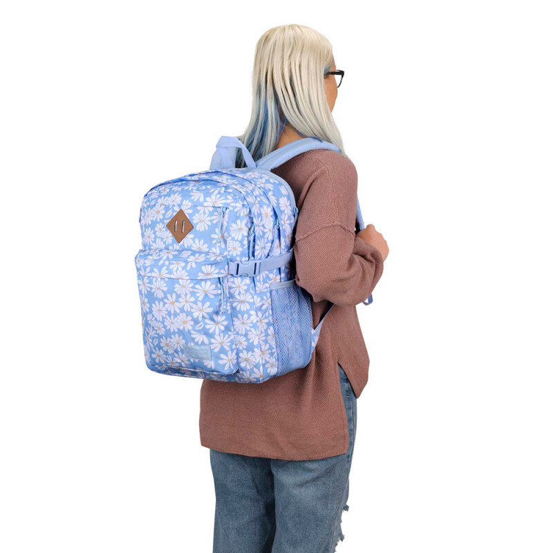 Mochila Portalaptop Main Campus Punk Pansies Blue