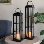 FANALES ALTOS 13x13x60CM 13x13x50CM NEGRO FANALES ALTOS 13x13x60CM 13x13x50CM NEGRO
