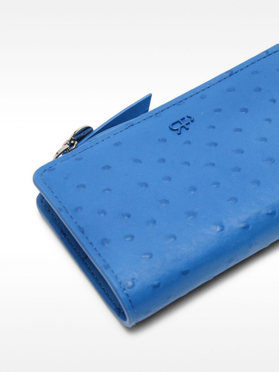 Cartera Con Grabado Animal azul
