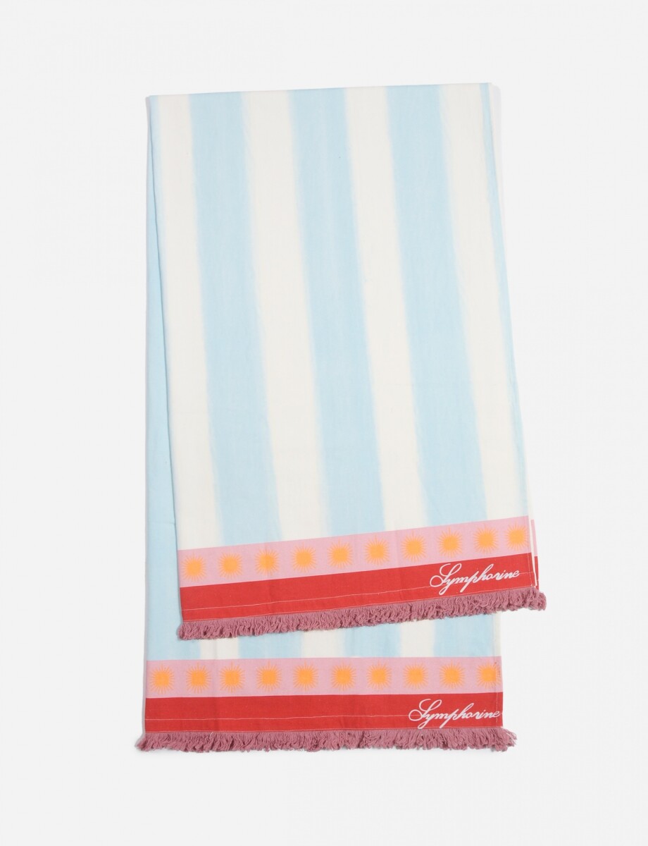 Pareo rayado - celeste 