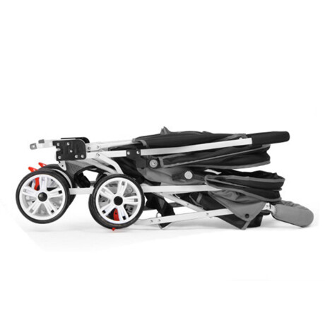 Expert Kids Coche Bebé Doble C/Toldo Ligero Plegable Gris