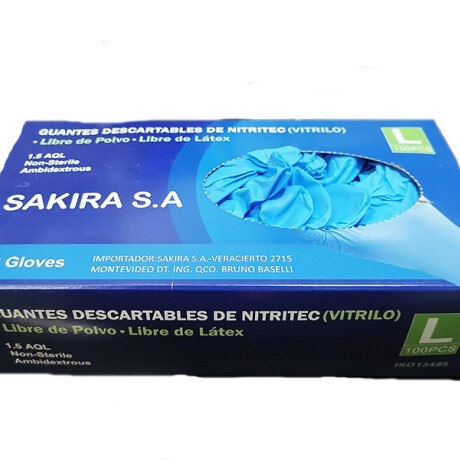 Caja de guantes descartables de nitrilo x100 Caja de guantes descartables de nitrilo x100