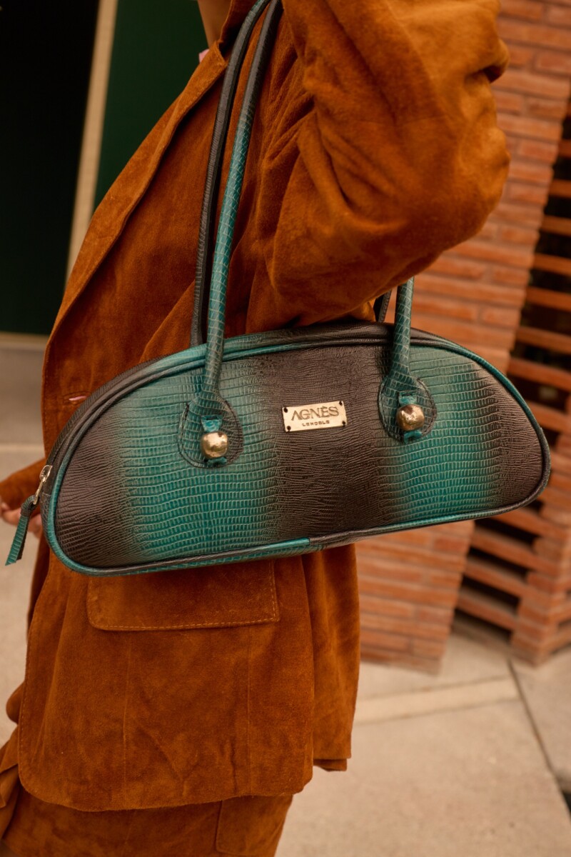 Baguette Bag Turquesa / Negro