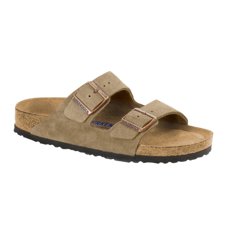 Sandalia Arizona Soft Footbed Suede Leather - Estrecho Taupe