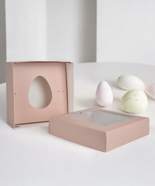 Caja 20x20x9,5 c/visor. ROSADO