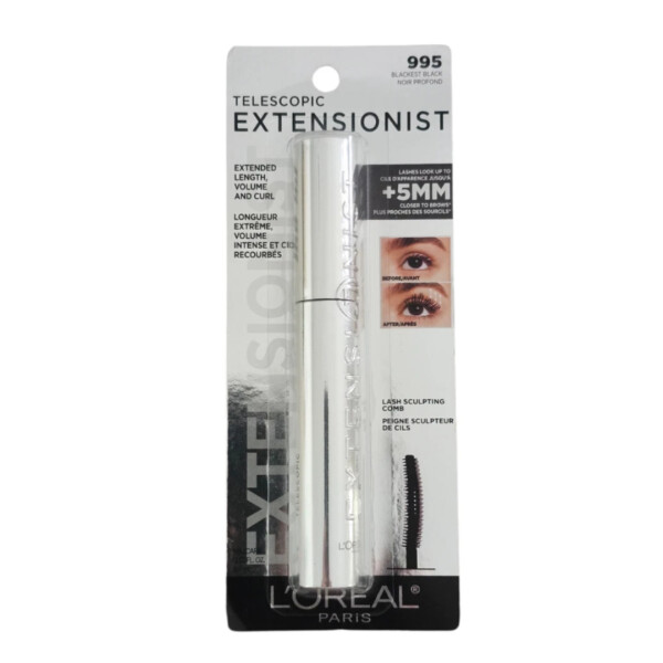 Máscara de Pestañas Telescopic Extensionist Blackest Black 995 - L'Oréal Paris Máscara de Pestañas Telescopic Extensionist Blackest Black 995 - L'Oréal Paris