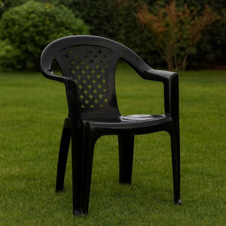 SILLA PLASTICA CON APOYABRAZOS NEGRO SILLA PLASTICA CON APOYABRAZOS NEGRO