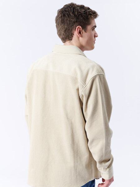 Sobrecamisa de pana Beige