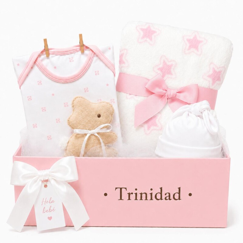 Box Bienvenida Nacimiento Personalizado – Rosa Box Bienvenida Nacimiento Personalizado – Rosa
