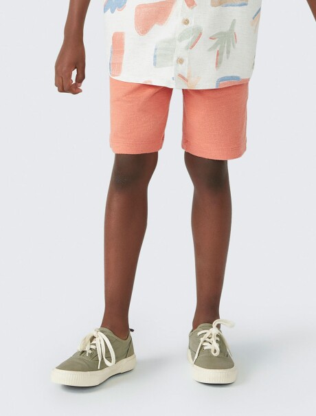 BERMUDA INFANTIL EN ALGODÓN NARANJA